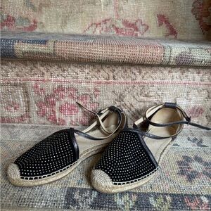 Jimmy Choo Black Studded Espadrilles